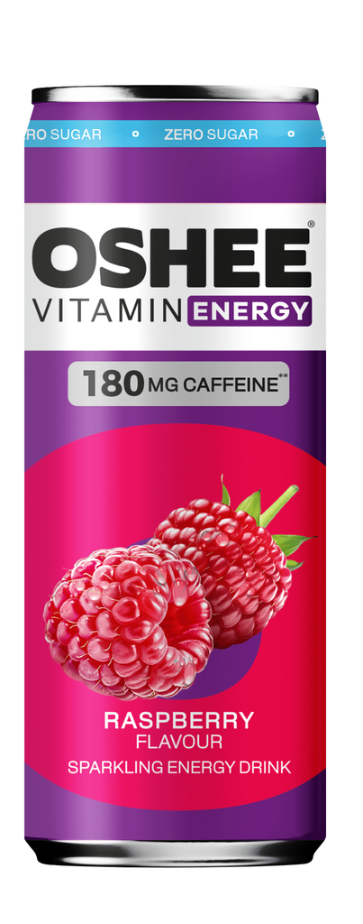OSHEE Energy drink Raspberry Zero 330ml x 24 (TLK 0,15€)