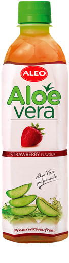 [22392] ALEO Aloe Vera dryck med Jordgubb smak 500ml x 12 (KMP 0,20€)