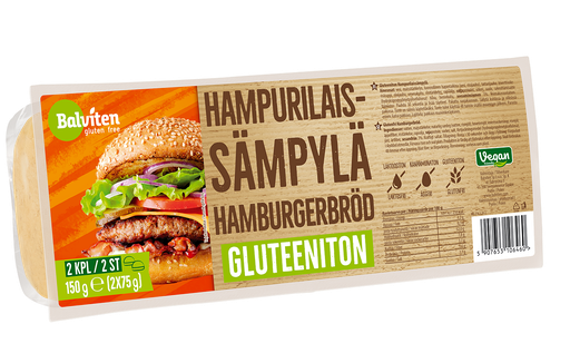 [10646] Balviten Gluteeniton Hampurilaissämpylä 2 x 75g x 6
