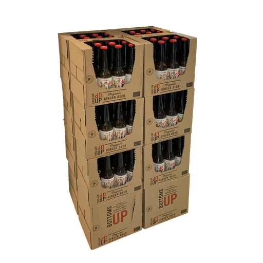 [Q-2984] Bottoms Up Organic Ginger Beer 1/4-pallet 330ml x 192 (KLP 0,10€) PL-EKO-07